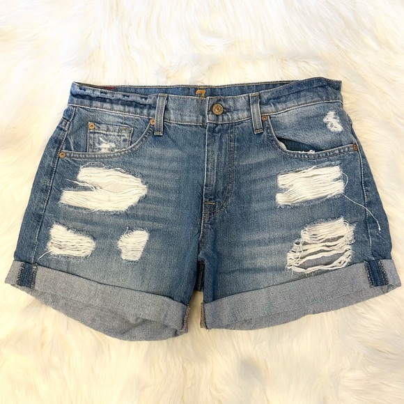 7 for all mankind Jean Shorts Size 28 - Picture 1 of 6